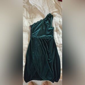 Lulus Green Velvet Cocktail Dress